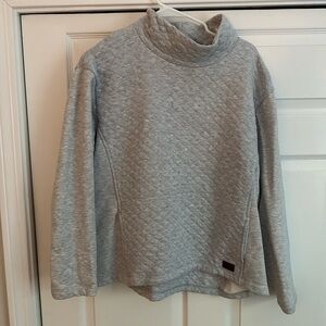 L.L. Bean Light Gray Quilted Pullover